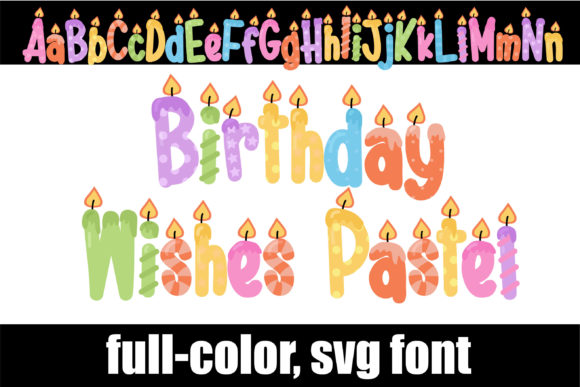 Birthday Wishes Pastel: A Color Font for Modern Design