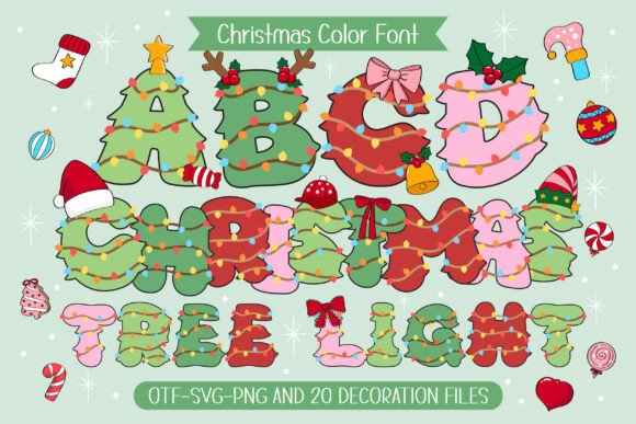 Christmas Tree Light: Festive Typography for Designers