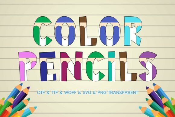 Color Pencils Font: Inject Playful Energy into Your Designs