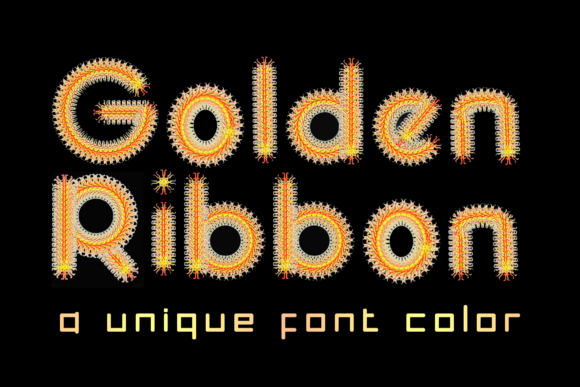 Golden Ribbon: A Dynamic Color Font for Modern Design