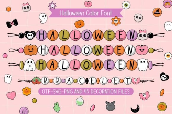 Halloween Bracelet: A Spooky-Cute Font for Festive Designs