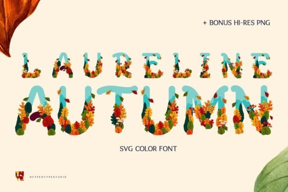 Laureline Autumn: A Floral Color Font for Seasonal Design