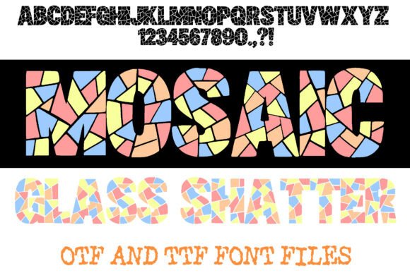 Mosaic Glass Shatter: A Bold Typeface for Creative Impact