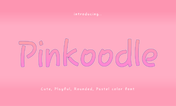 Pinkoodle: A Whimsical Font for Joyful Design