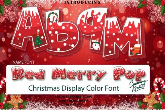 Redmerrypop: A Festive Christmas Color Font