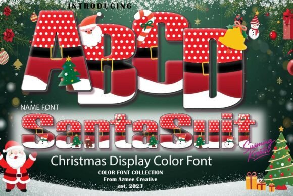 Santa Suit: A Festive Color Font for Holiday Design
