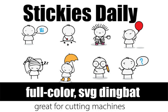 Stickies Daily: A Quirky Color Font for Modern Design