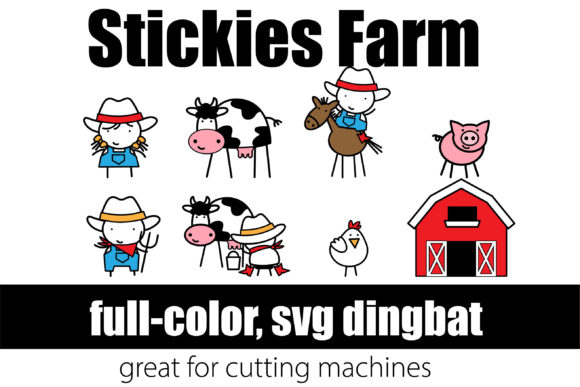 Stickies Farm: A Color Font for Modern Design Projects
