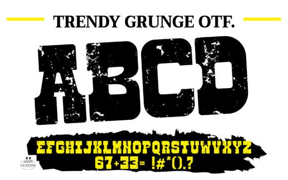 Trendy Grunge: The Bold Font for Dynamic Visual Design