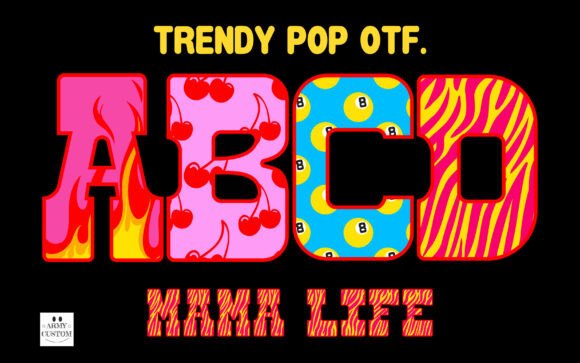 Trendy Pop: Bold Typography for Vibrant Branding